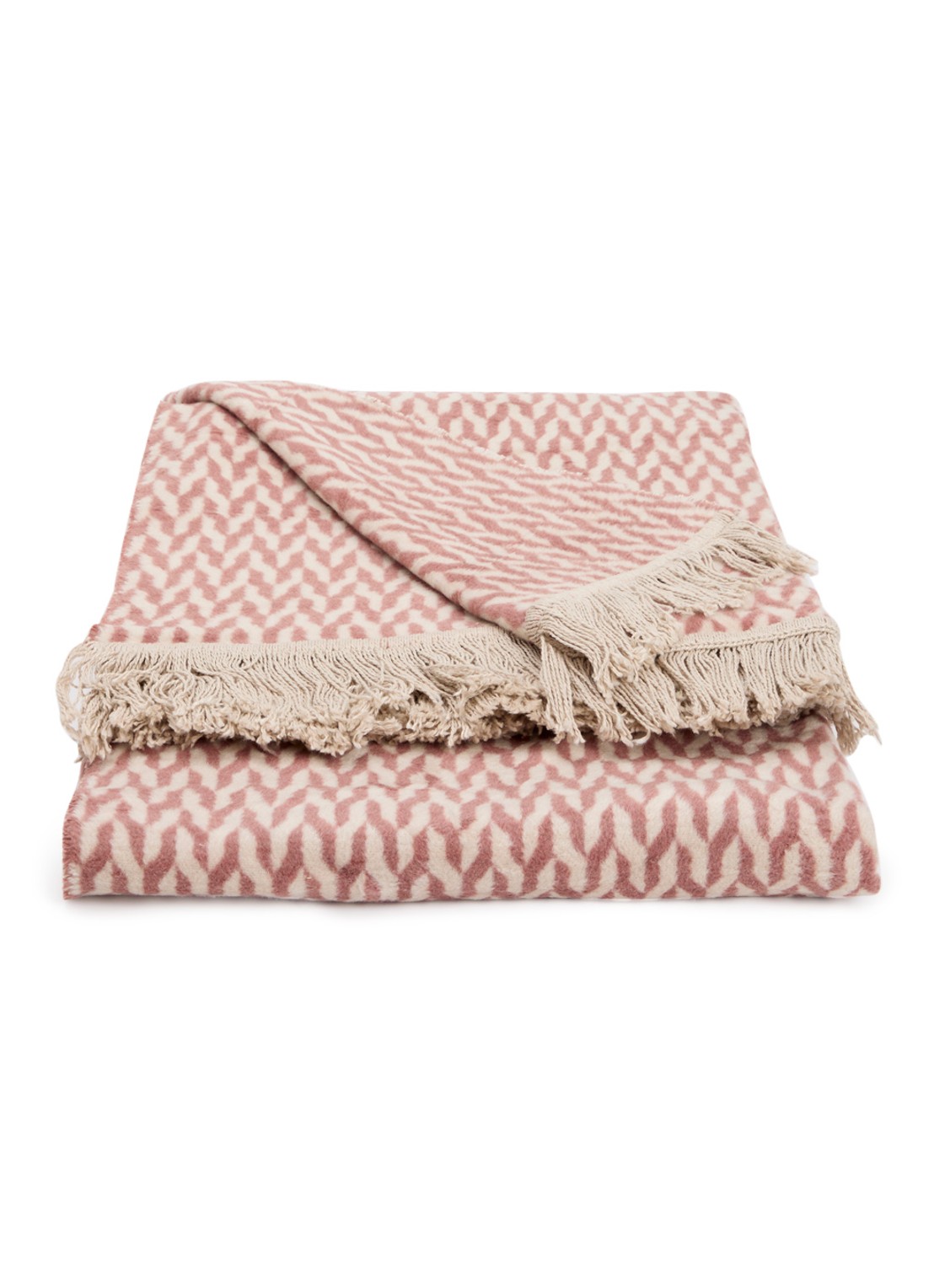 Claudi Aphos Plaid 150 x 200 cm - voorkant oudroze
