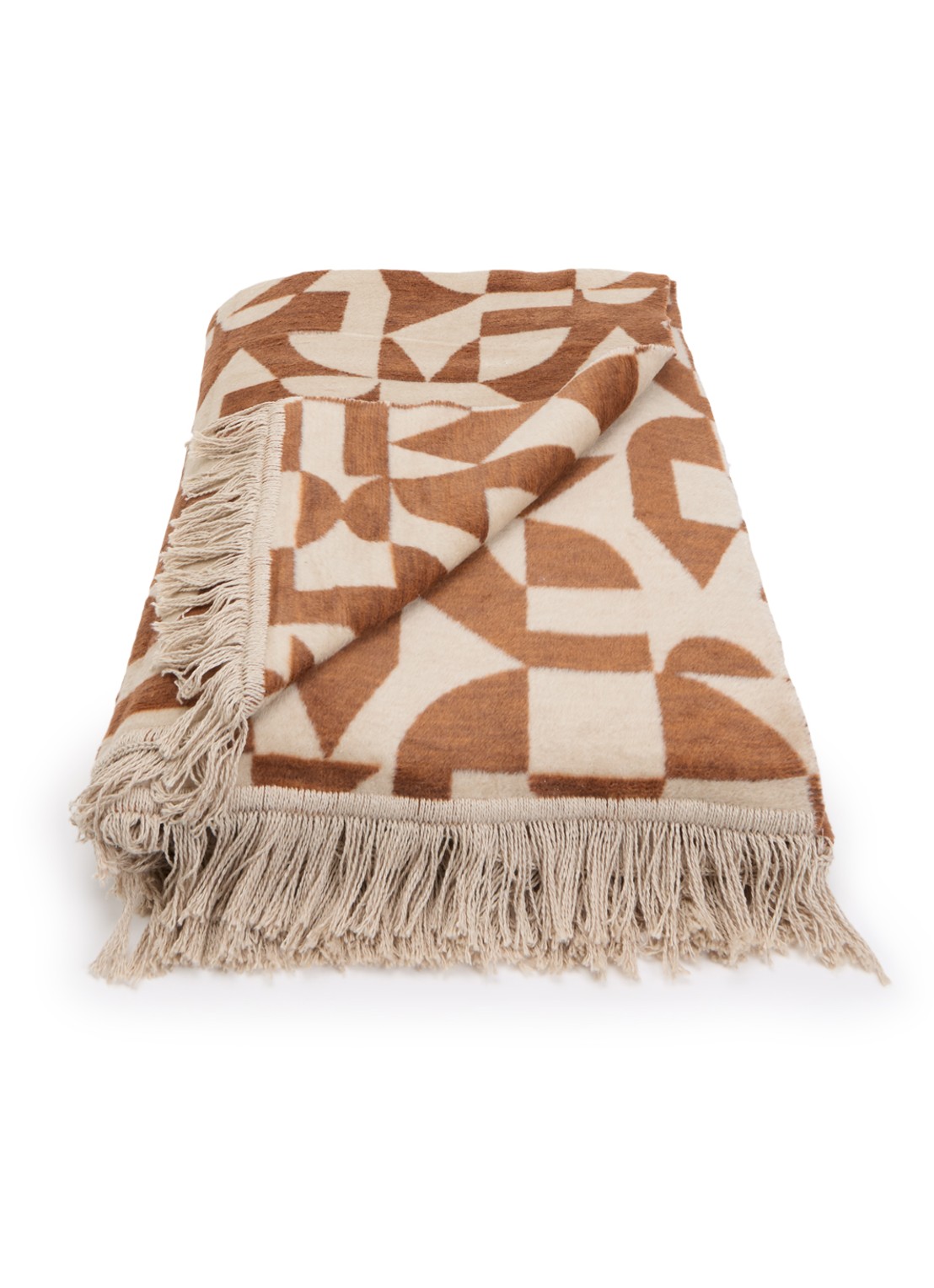Claudi Claudi plaid 150 x 200 cm - voorkant roestbruin