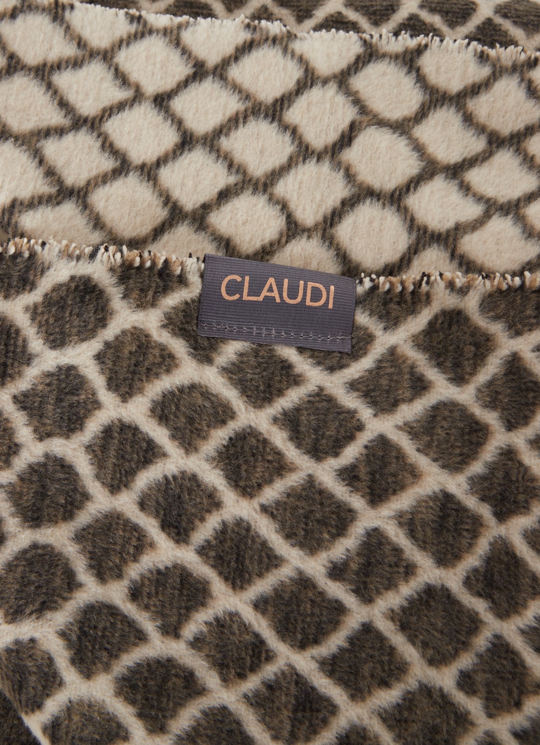 Claudi Colly plaid in katoenblend 150 x 200 cm - detail grijs