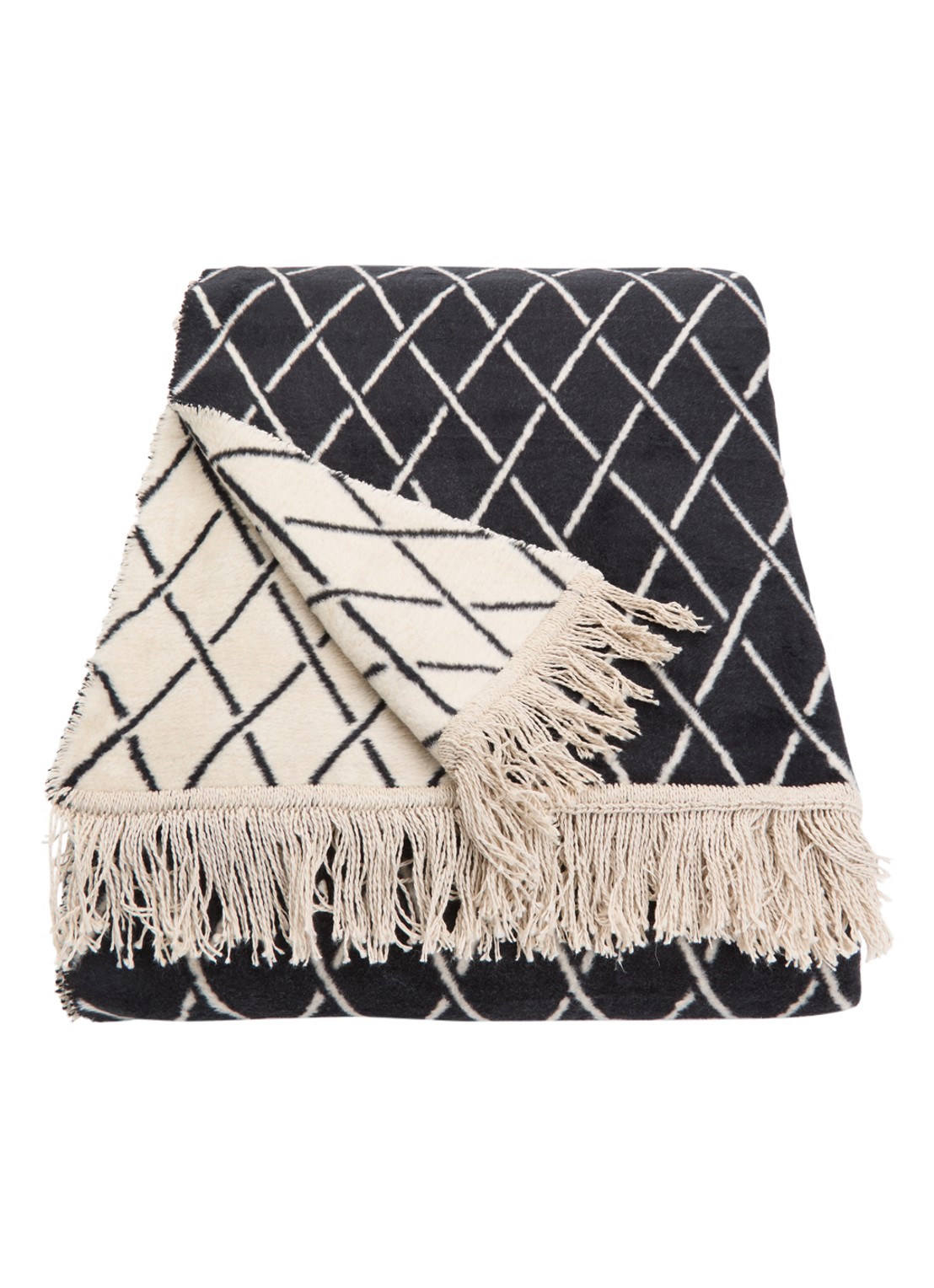 Claudi Dias plaid 150 x 200 cm - voorkant 2 zwart
