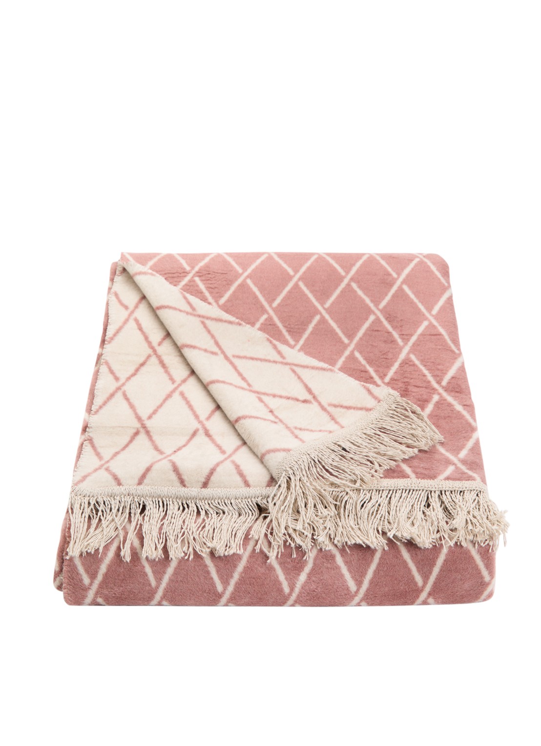 Claudi Dias plaid 150 x 200 cm - voorkant roze