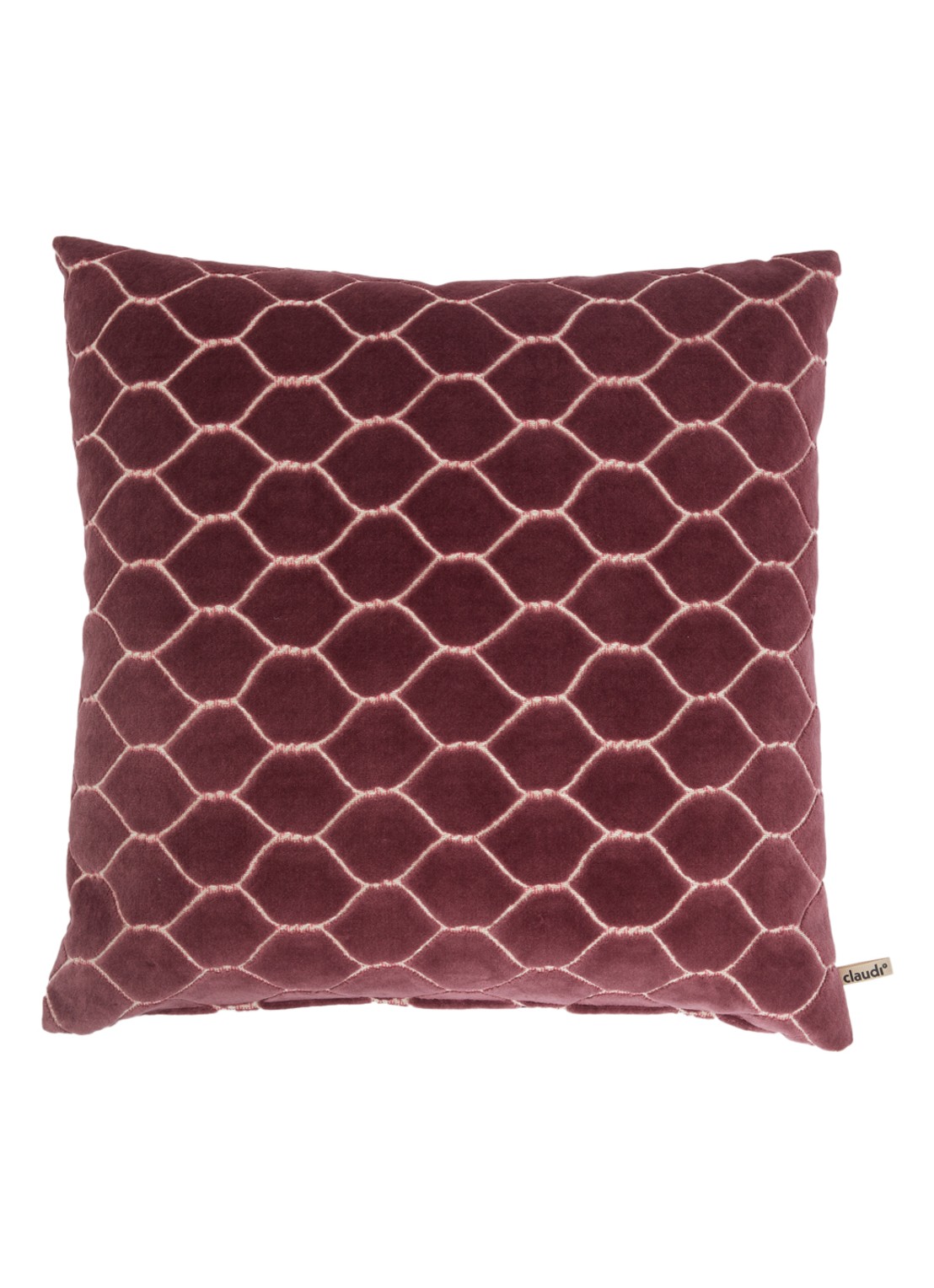 Claudi Farray sierkussen 50 x 50 cm - voorkant paars