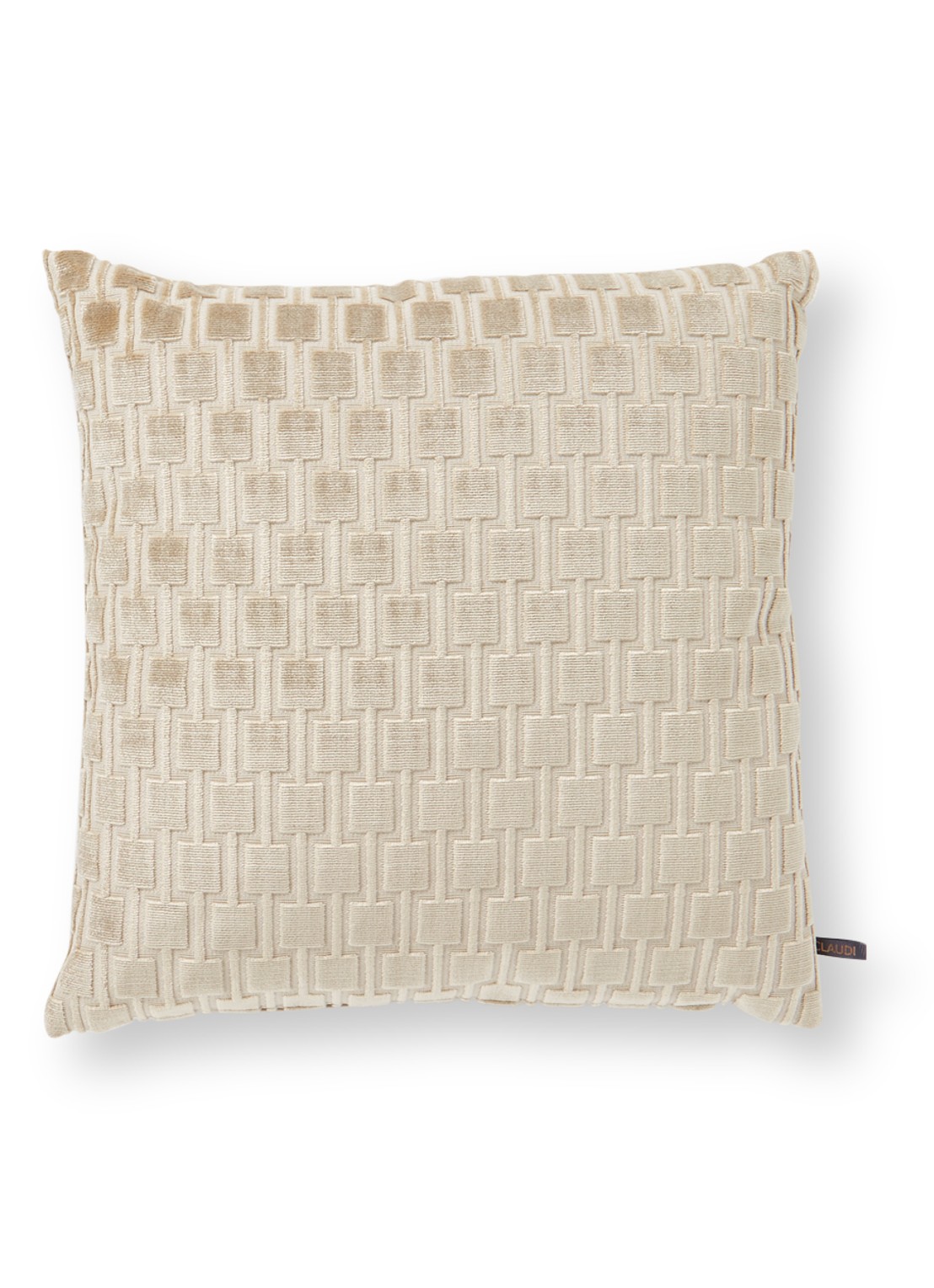 Claudi  Frior sierkussen 45 x 45 cm - voorkant 2 donkerbeige