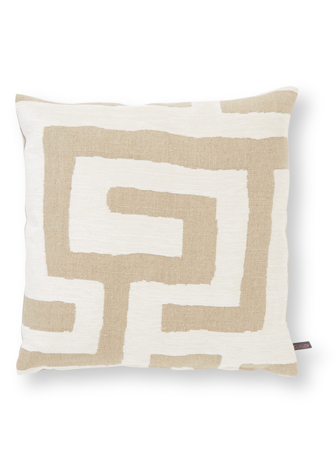 Claudi Kubana sierkussen 45 x 45 cm - voorkant donkerbeige