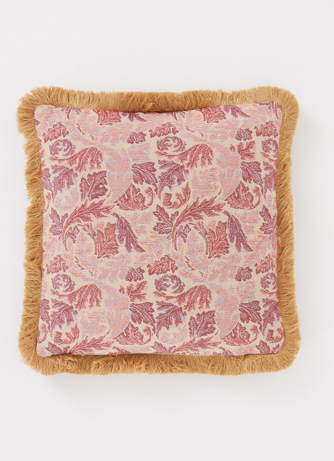Claudi Leaf Art sierkussen 45 x 45 cm - detail roze