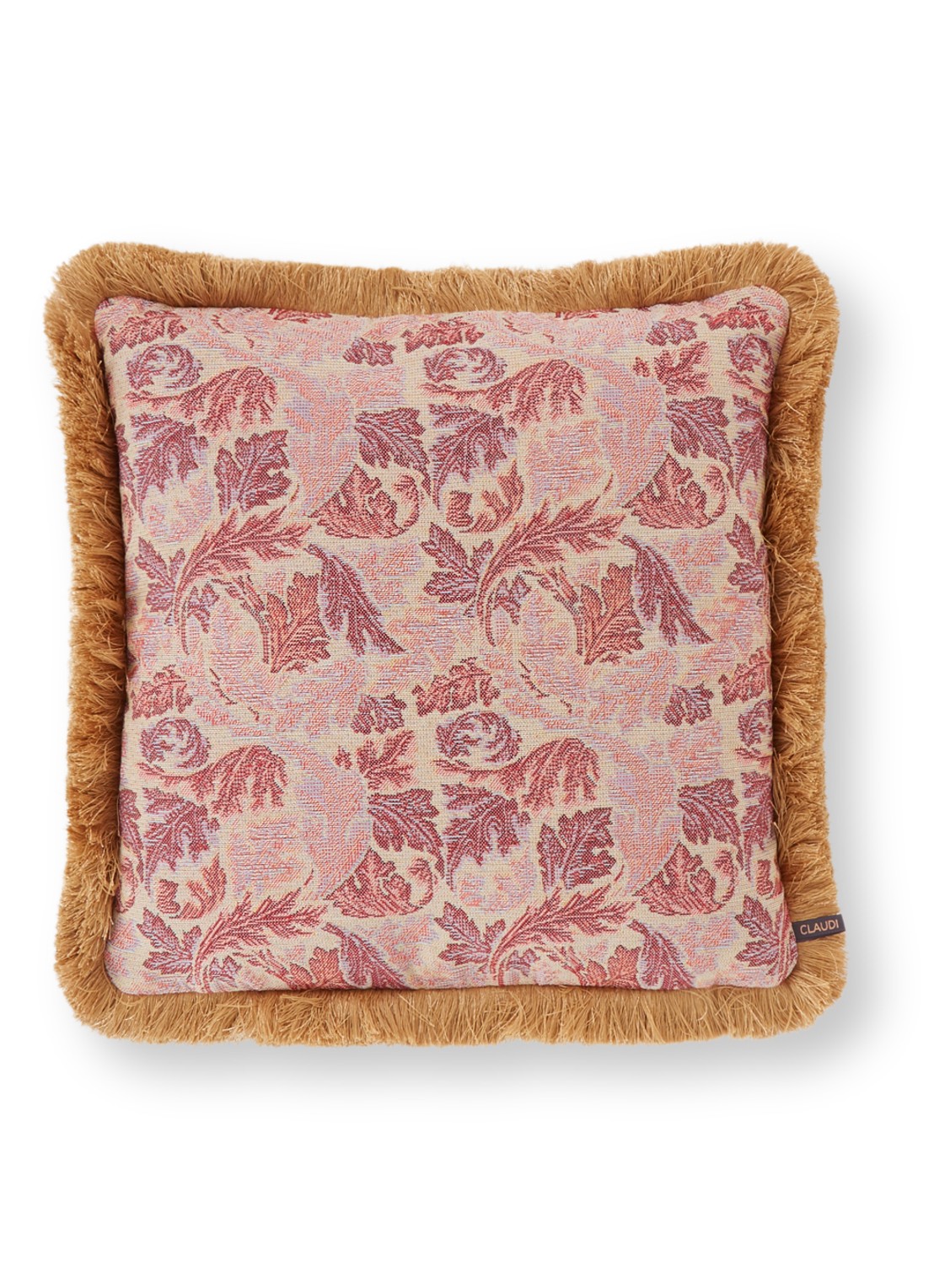 Claudi Leaf Art sierkussen 45 x 45 cm - voorkant 3 roze