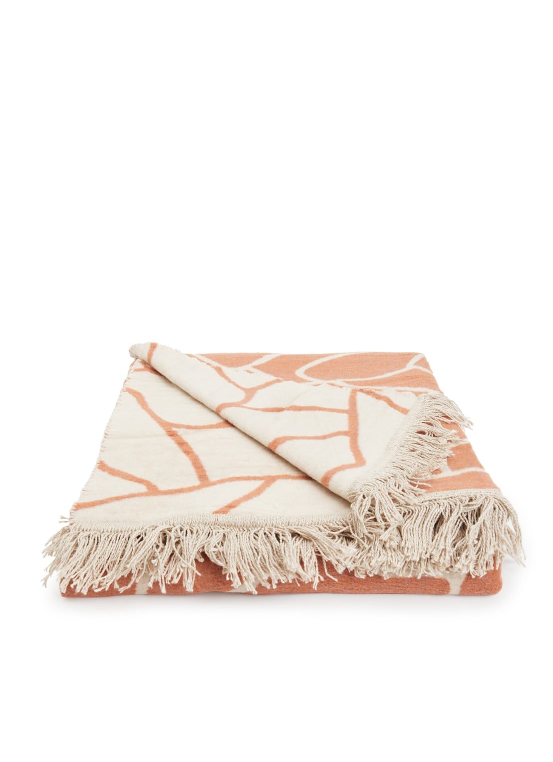 Claudi Lineast plaid 150 x 200 cm - voorkant roestbruin