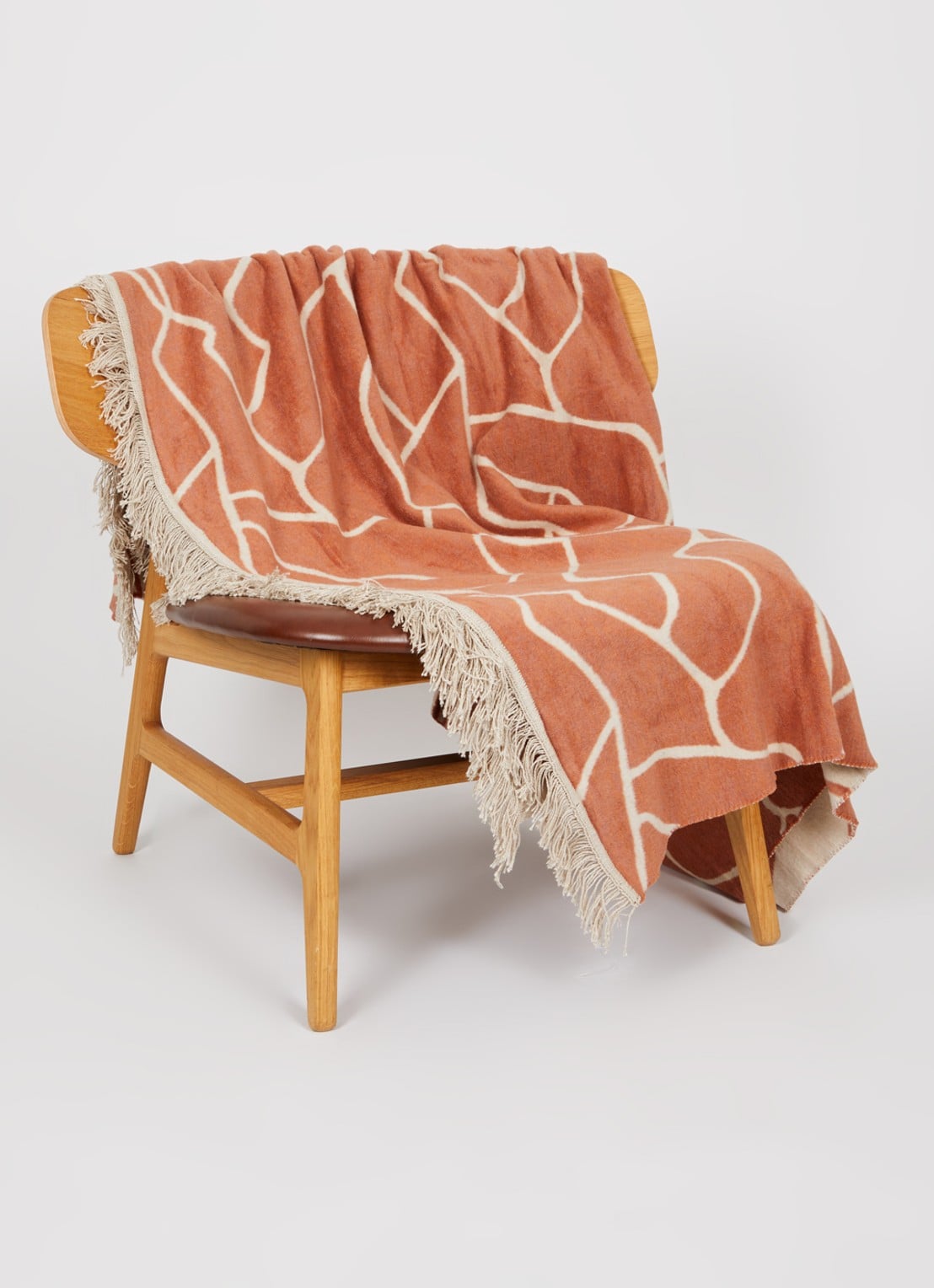 Claudi Lineast plaid 150 x 200 cm - voorkant 2 roestbruin
