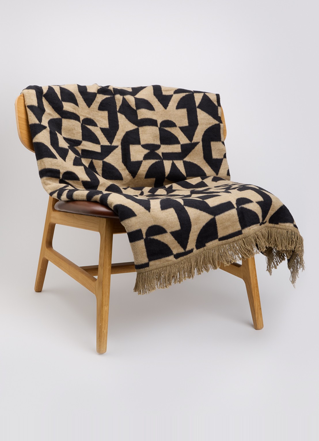 Claudi Lonata plaid 150 x 200 cm - voorkant 2 bruin