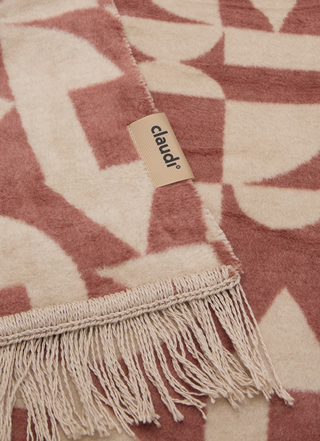Claudi Lonata plaid 150 x 200 cm - detail roze