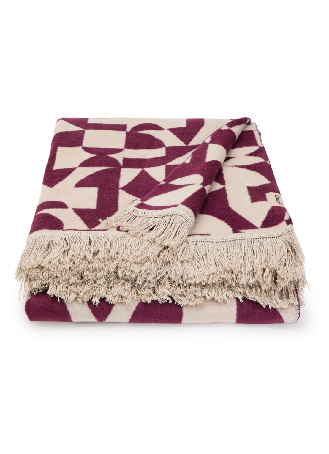 Claudi Lonata plaid 150 x 200 cm - voorkant 2 aubergine
