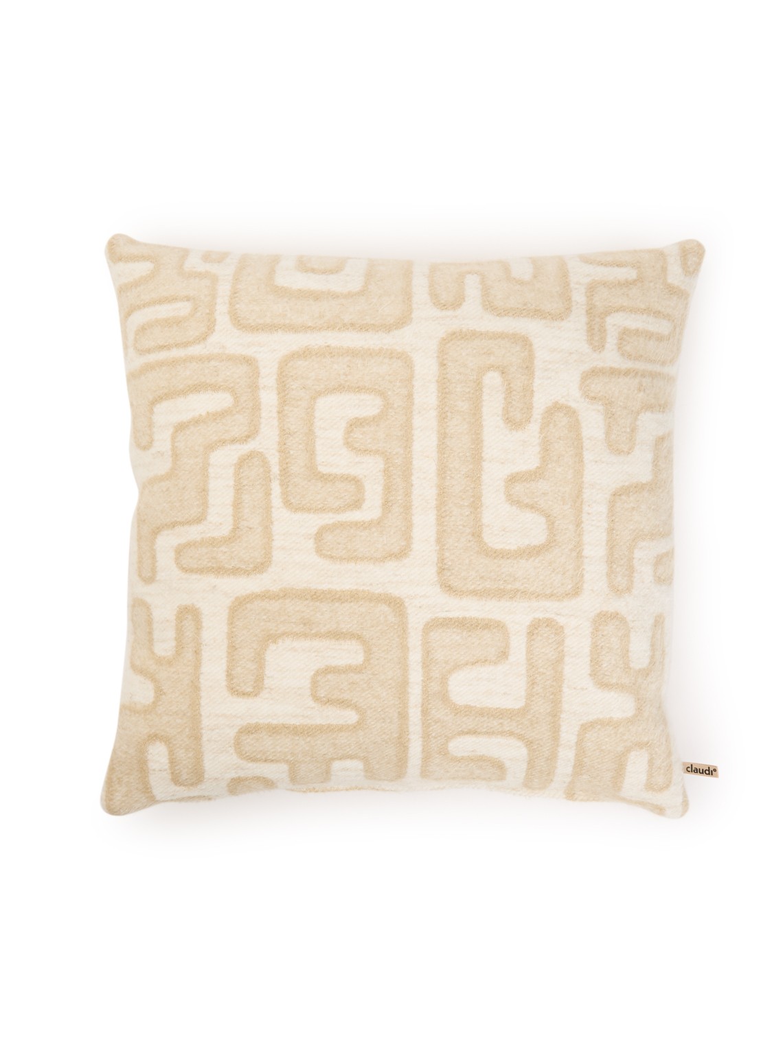 Claudi Nielos sierkussen 50 x 50 cm - voorkant 3 beige