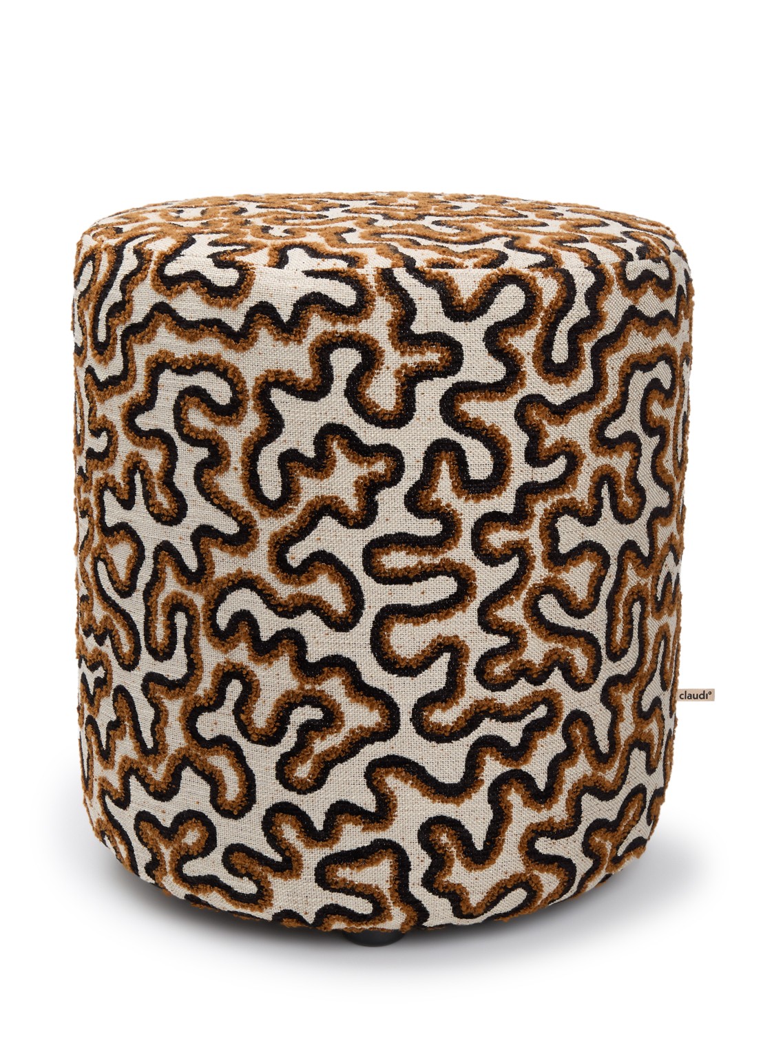 Claudi Sligga poef 42 cm - voorkant beige