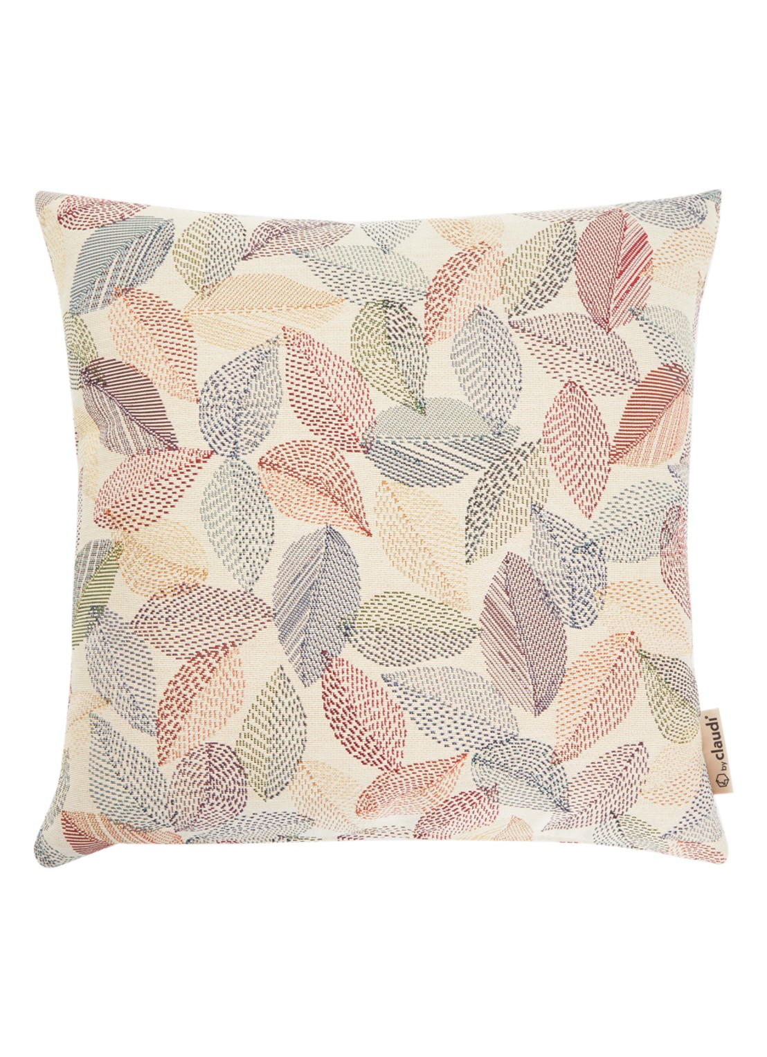 Claudi Stitch Leaf sierkussen 45 x 45 cm - voorkant 3 beige