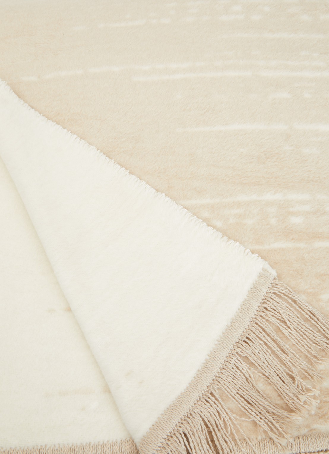 Claudi Streps plaid 150 x 200 cm - detail creme