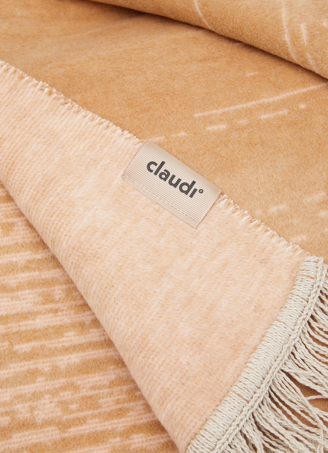 Claudi Streps plaid 150 x 200 cm - detail beige