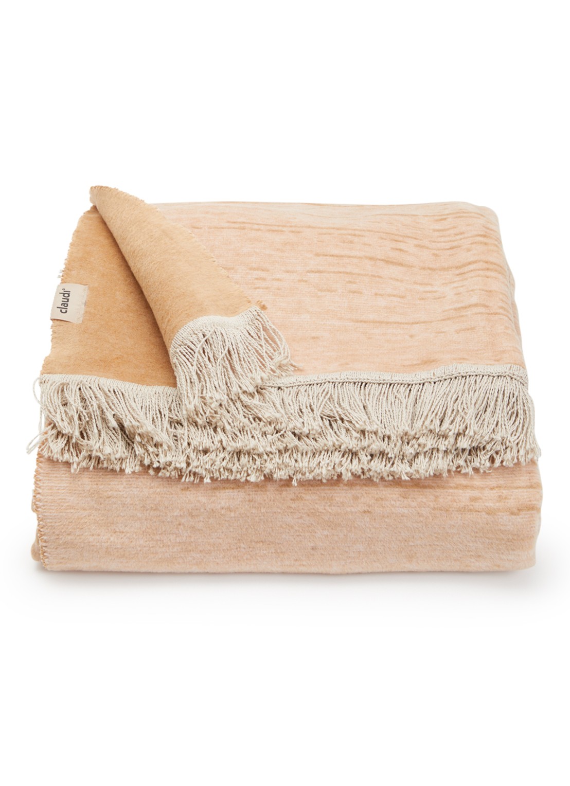Claudi Streps plaid 150 x 200 cm - voorkant 2 beige