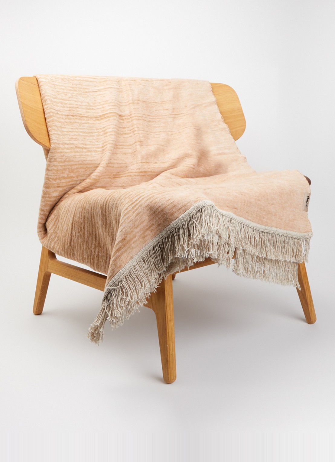Claudi Streps plaid 150 x 200 cm - voorkant 3 beige