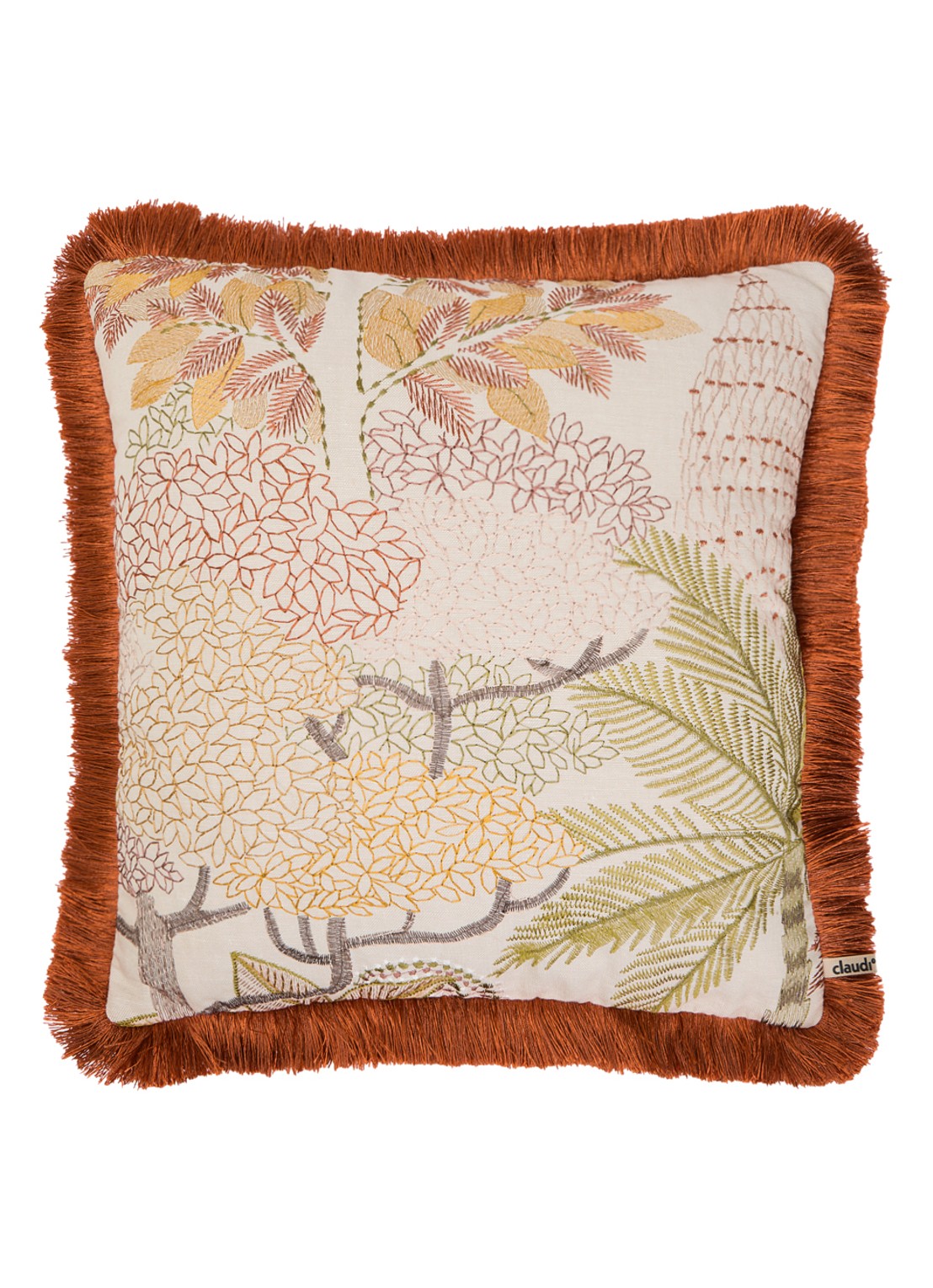 Claudi Voyages sierkusen 45 x 45 cm - voorkant 3 roestbruin