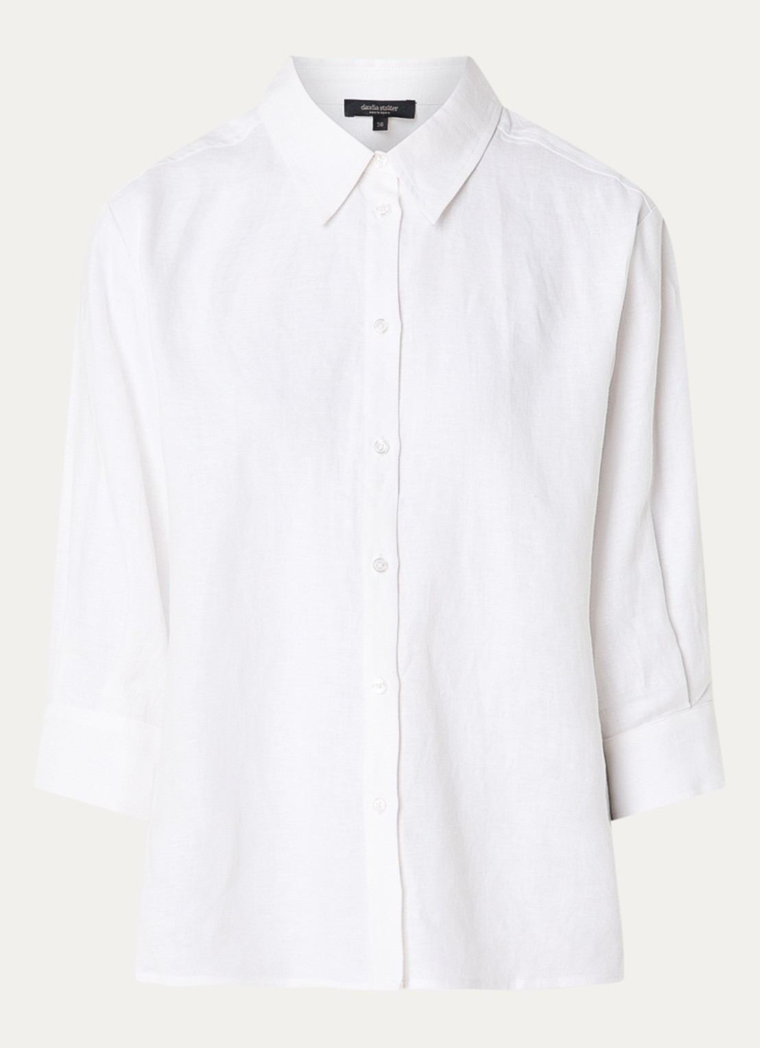 Claudia Sträter Blouse in linnenblend - voorkant 2 wit