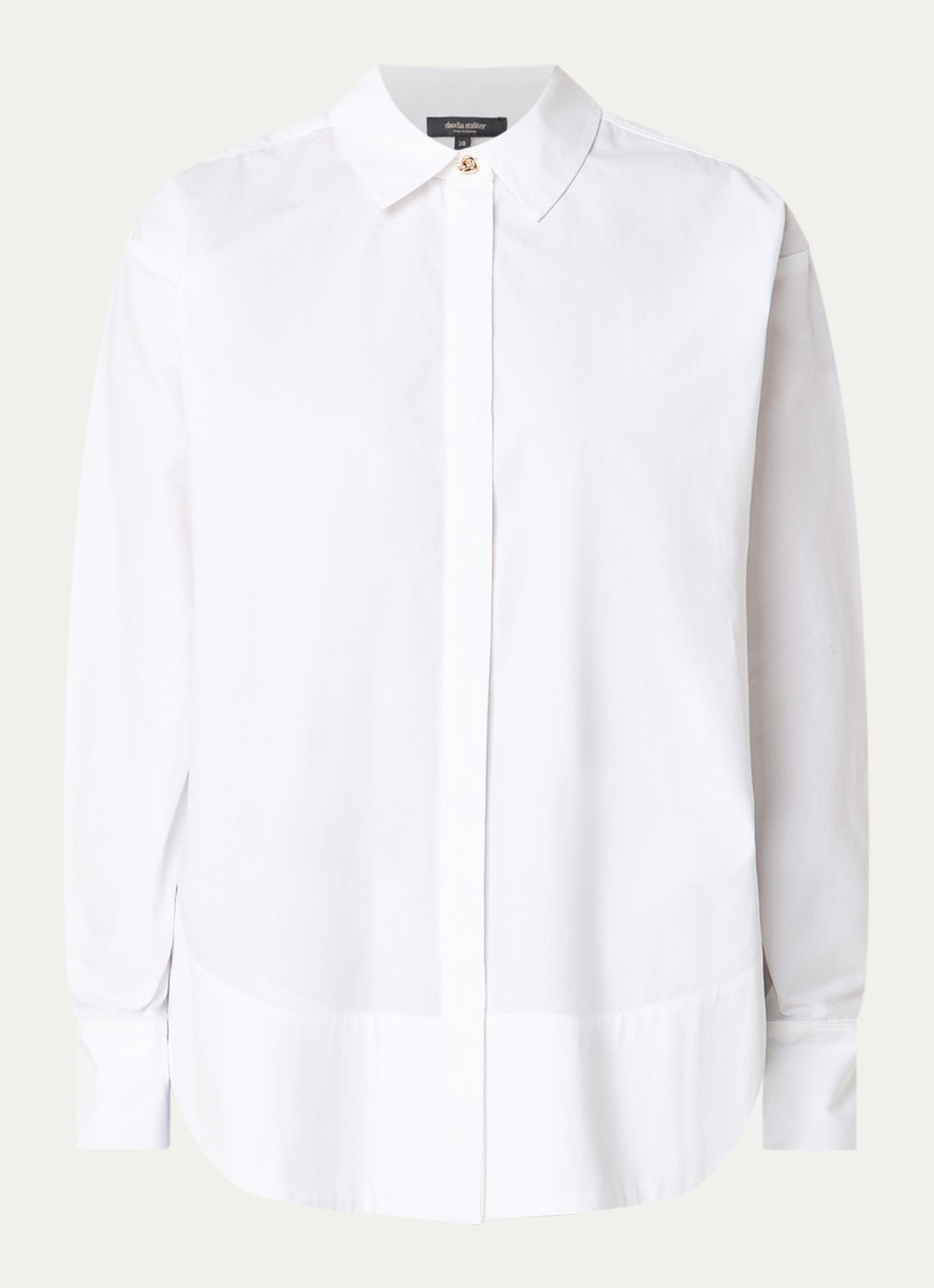Claudia Sträter Blouse met kraag - voorkant 2 wit