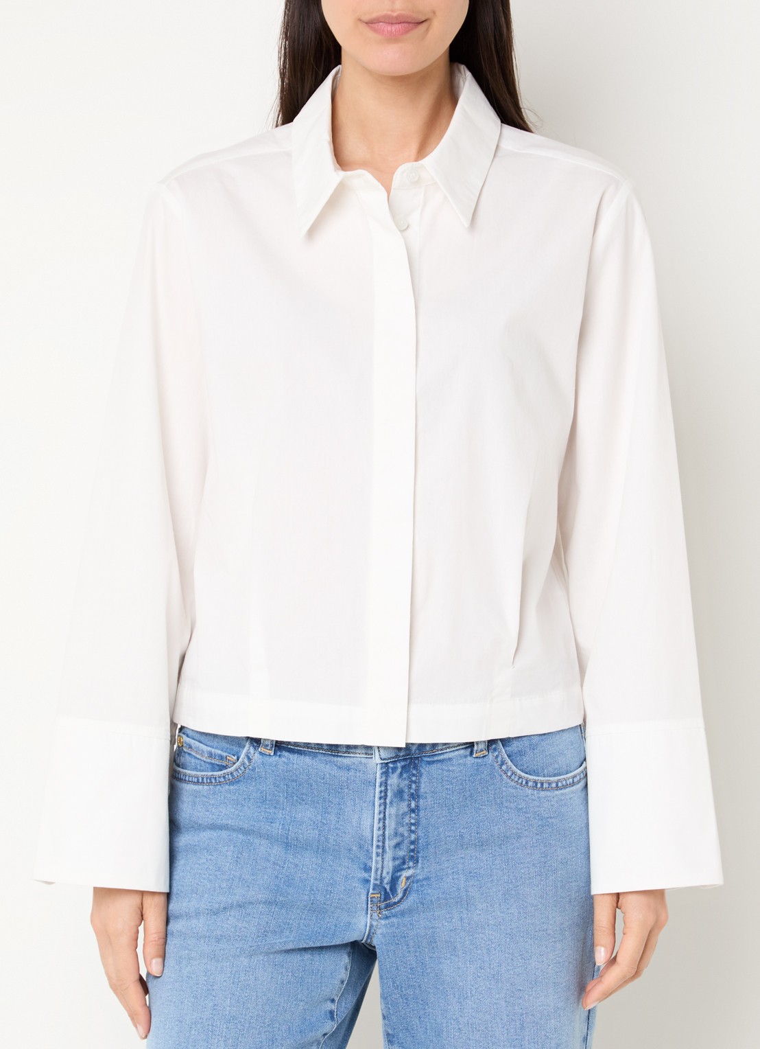 Claudia Sträter Blouse van katoen - detail 4 wit