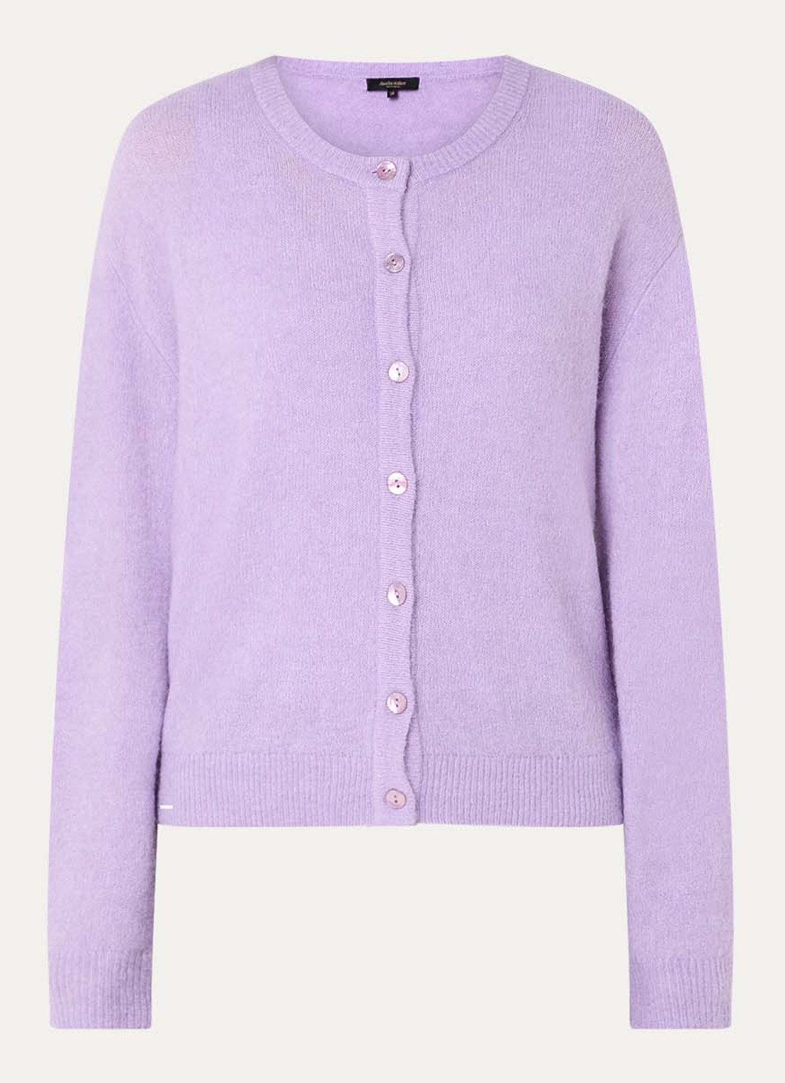 Claudia Sträter Fijngebreid vest in alpaca wolblend - voorkant 2 lila