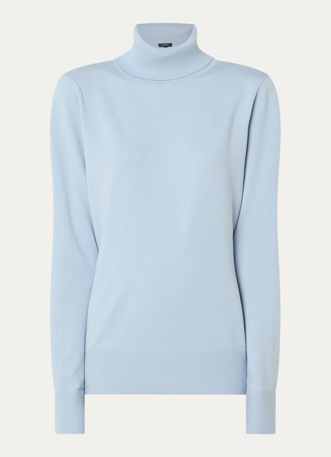 Claudia Sträter Fijngebreide pullover met col - voorkant 2 blauw