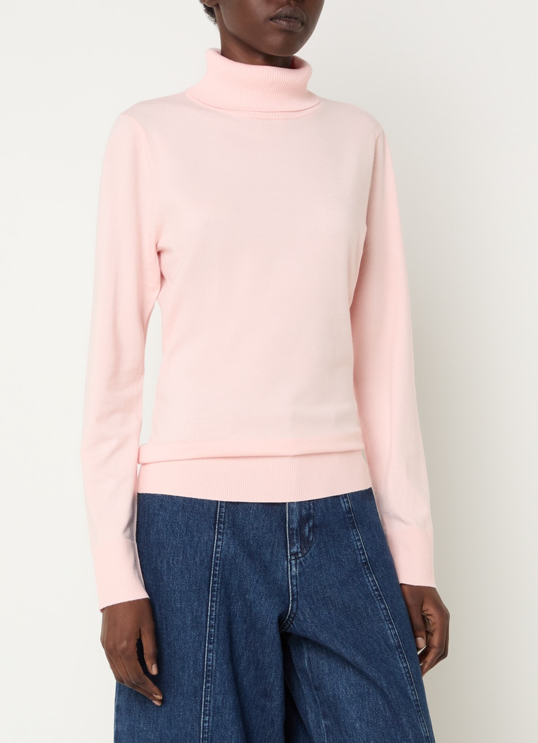 Claudia Sträter Fijngebreide pullover met col - detail 4 roze