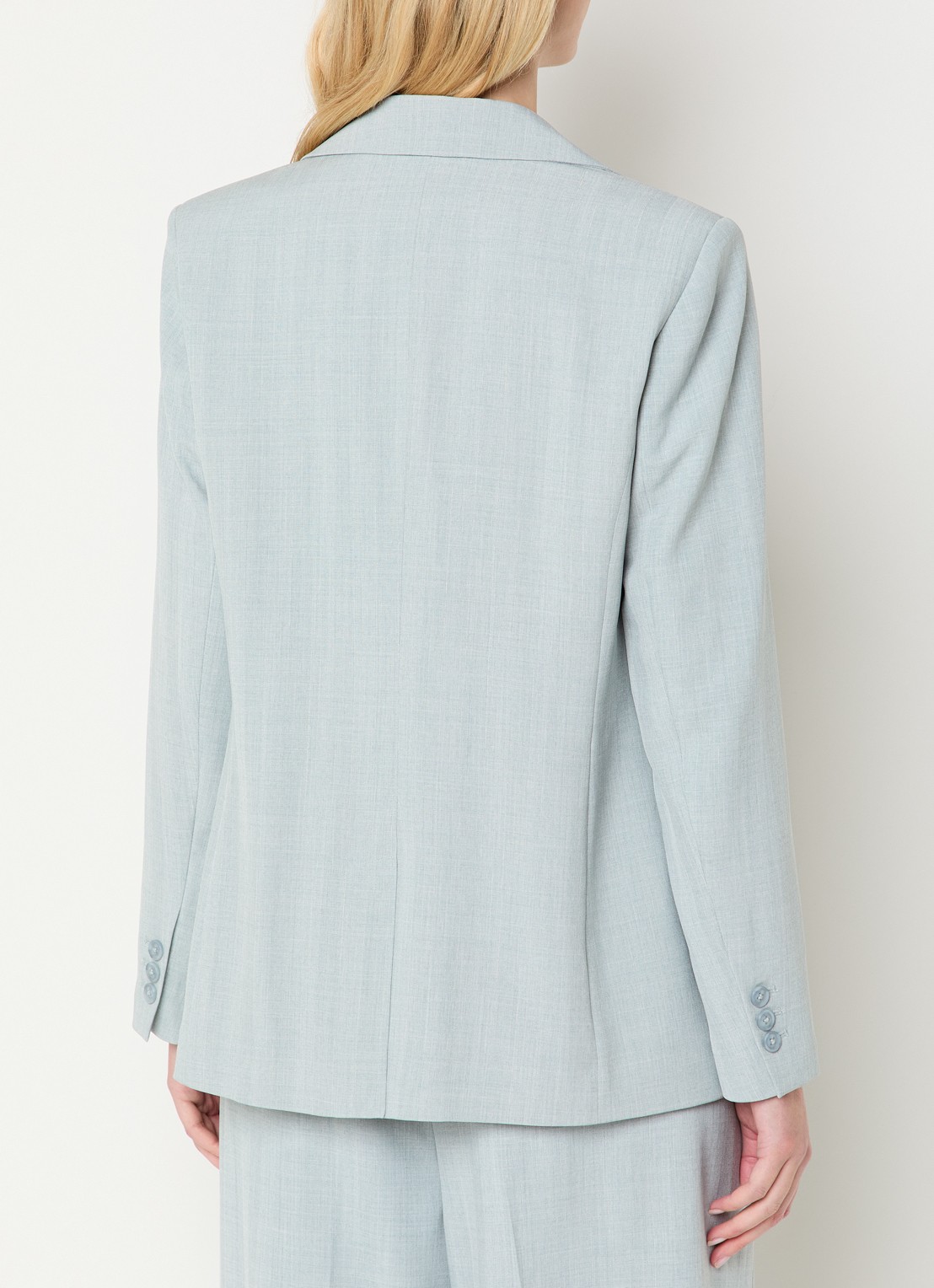 Claudia Sträter Oversized blazer met klepzakken - achterkant 3 grijsmele