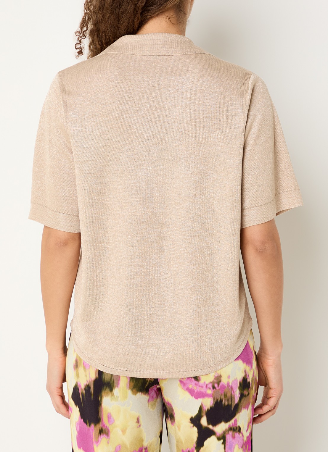 Claudia Sträter Polo met stretch - achterkant beige