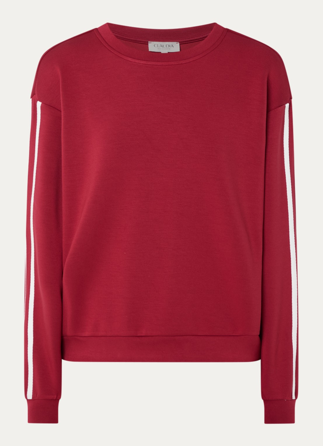 Claudia Sträter Sweater met ronde hals - voorkant 3 steenrood