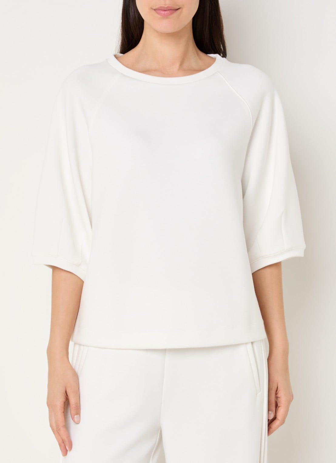 Claudia Sträter T-shirt met boothals - detail 4 wit