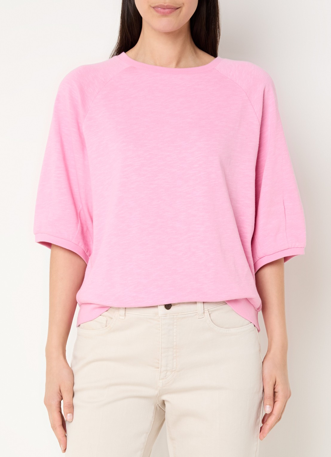Claudia Sträter T-shirt met boothals - detail 3 roze