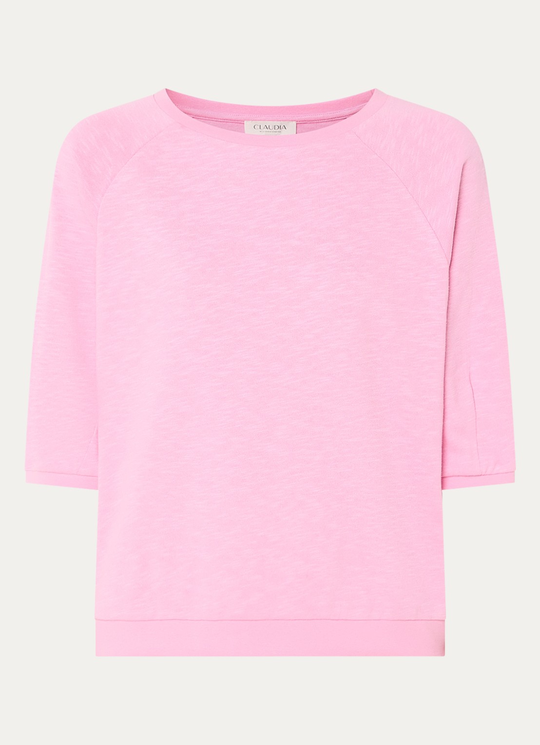 Claudia Sträter T-shirt met boothals - voorkant roze