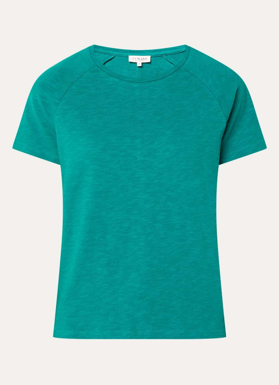 Claudia Sträter T-shirt met ronde hals - voorkant 2 zeegroen