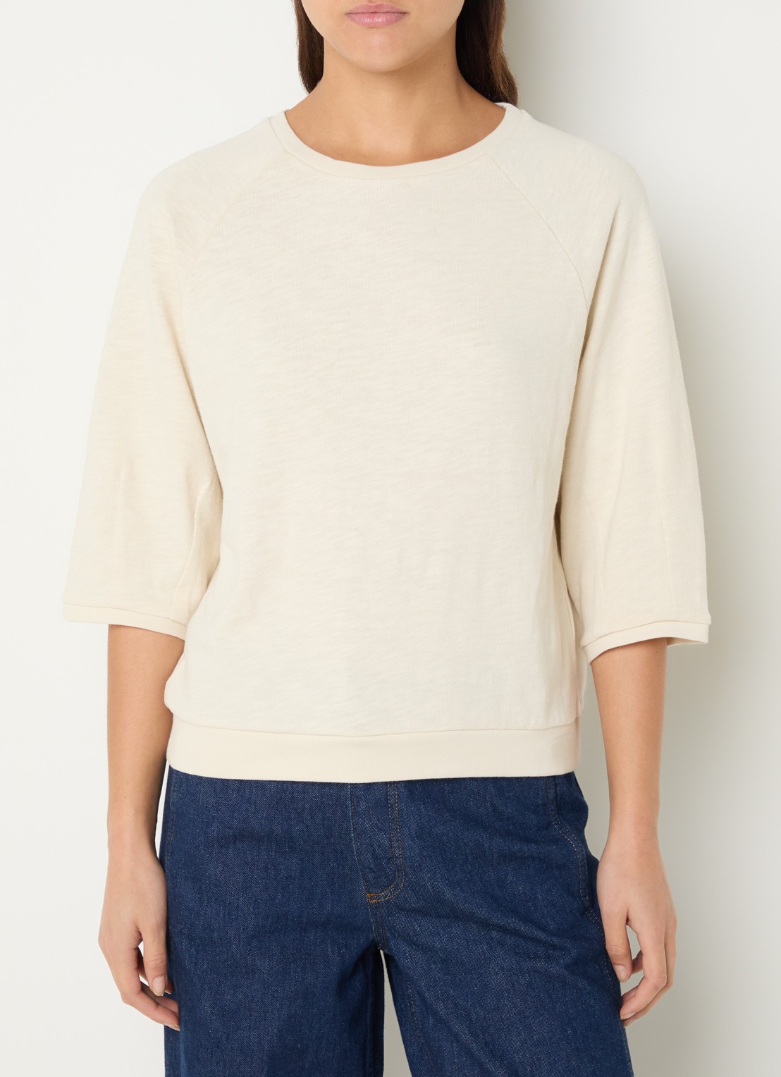 Claudia Sträter T-shirt van jersey met gemêleerd dessin - detail 4 ivoor