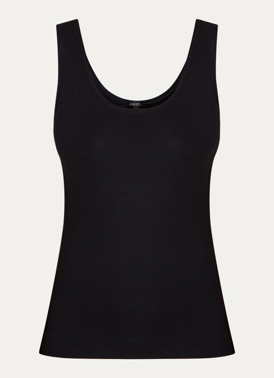 Claudia Sträter Tanktop met ronde hals - voorkant 2 zwart