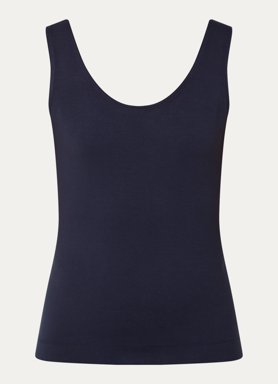 Claudia Sträter Tanktop met ronde hals - voorkant donkerblauw