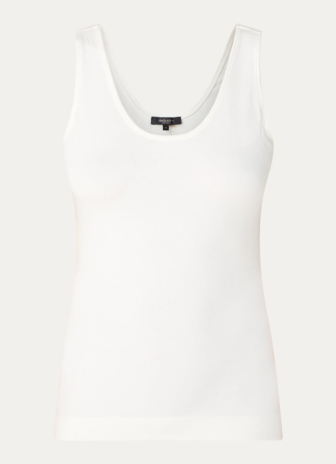Claudia Sträter Tanktop met ronde hals - voorkant 3 gebroken wit