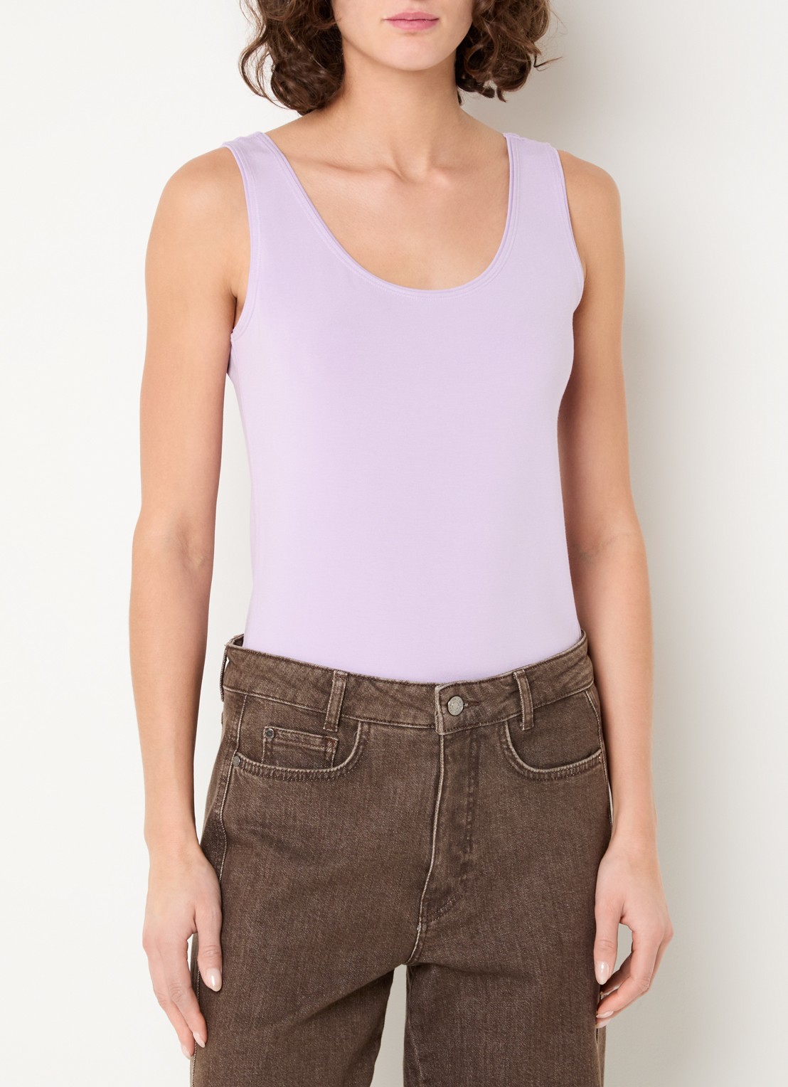 Claudia Sträter Tanktop met ronde hals - detail 4 lila