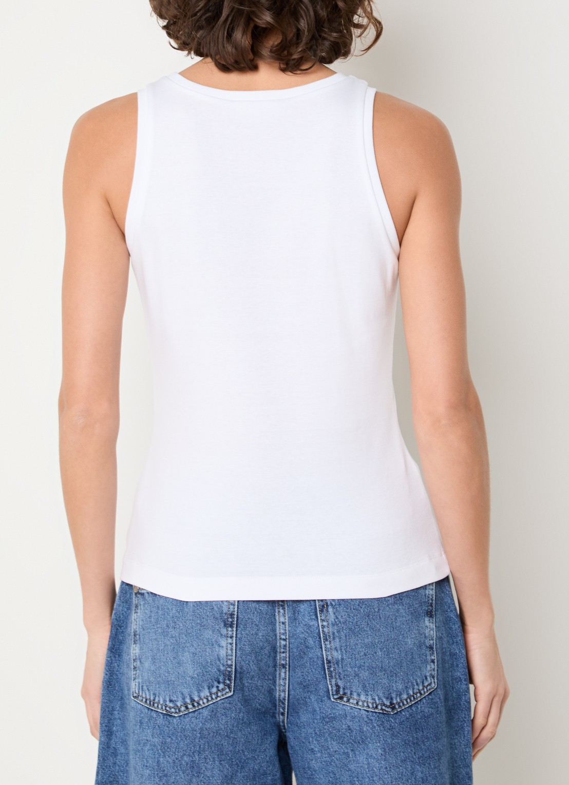 Claudia Sträter Tanktop met ronde hals - achterkant wit