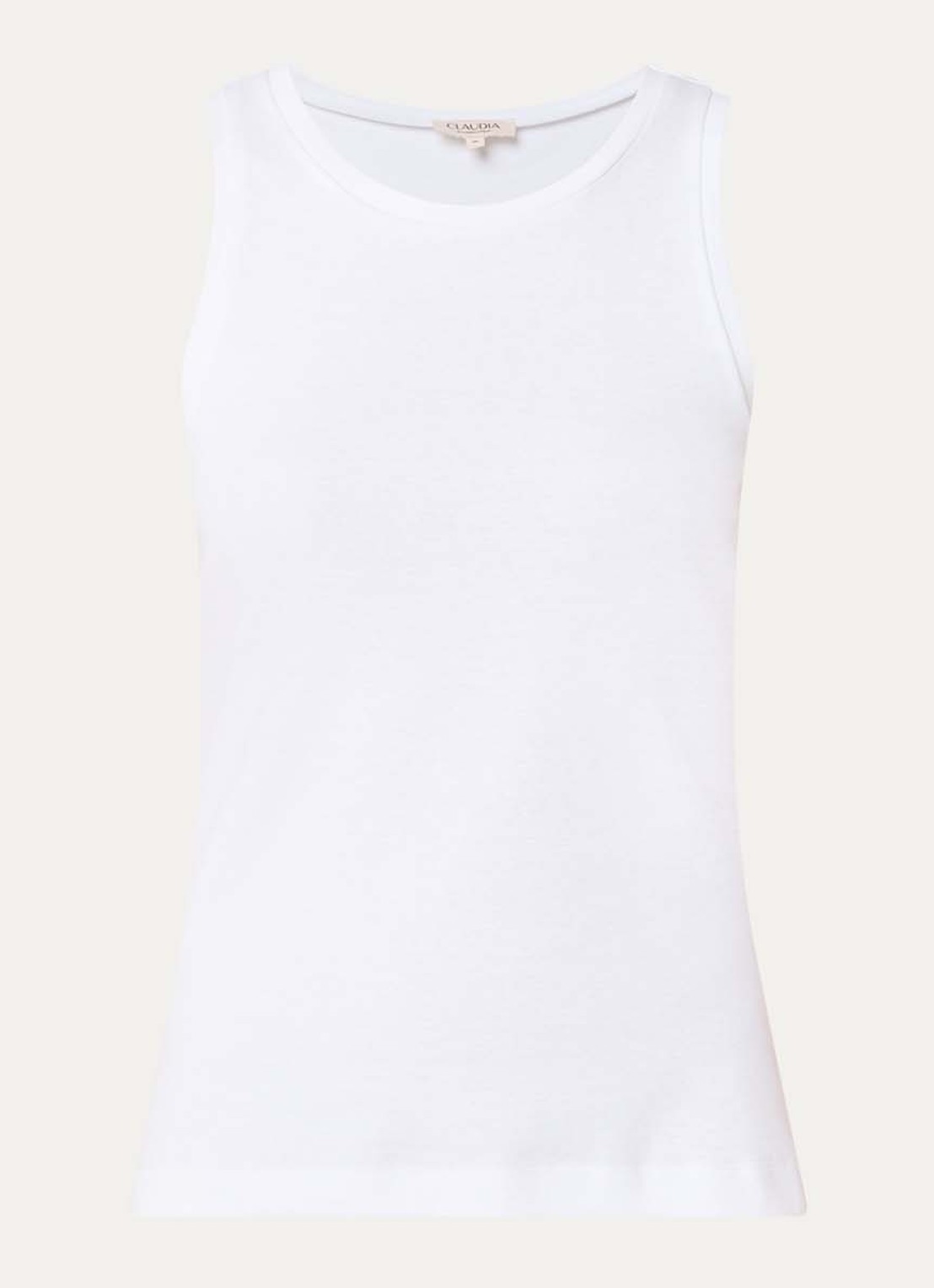 Claudia Sträter Tanktop met ronde hals - voorkant 2 wit