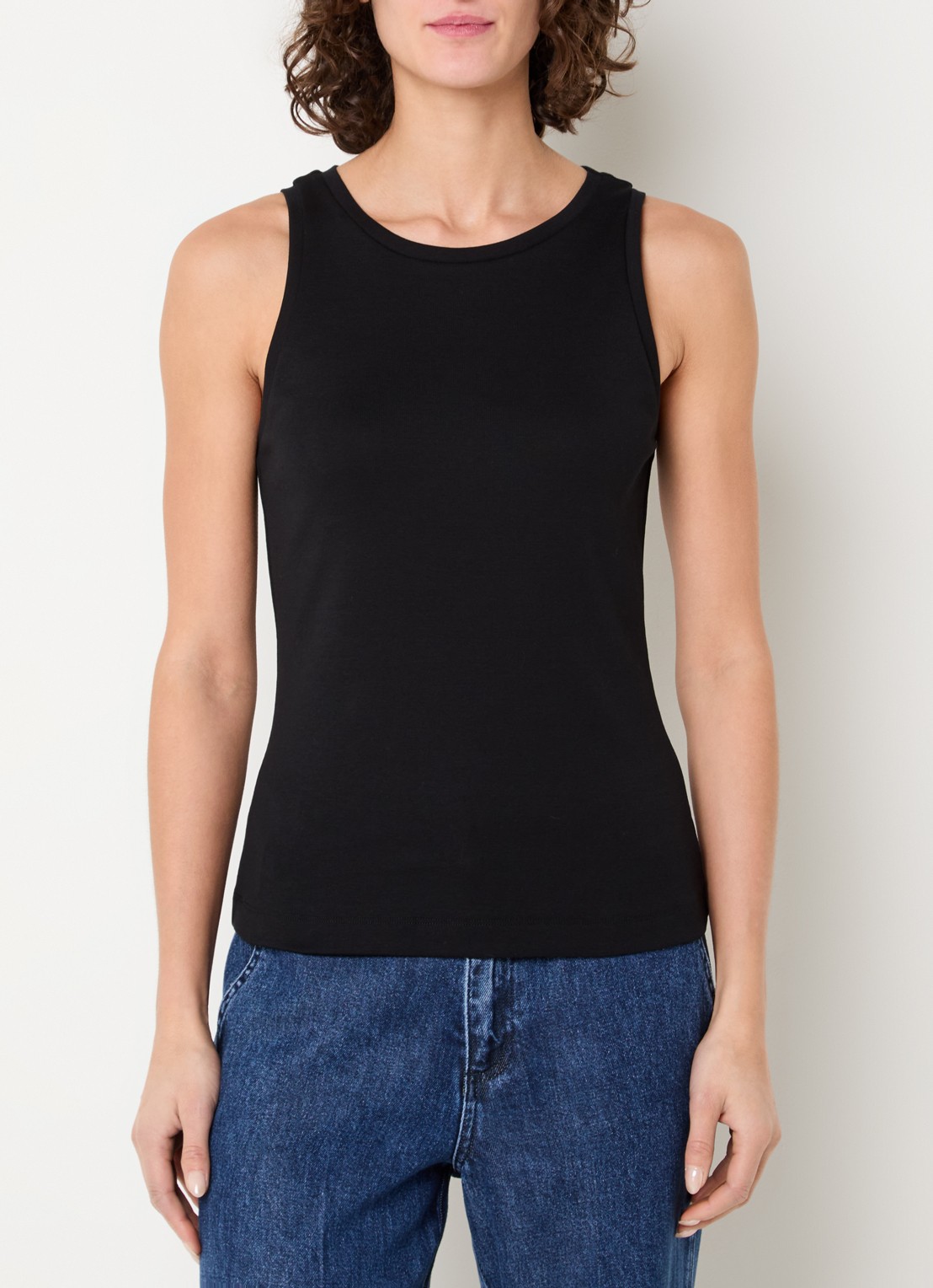 Claudia Sträter Tanktop met ronde hals - detail 4 zwart