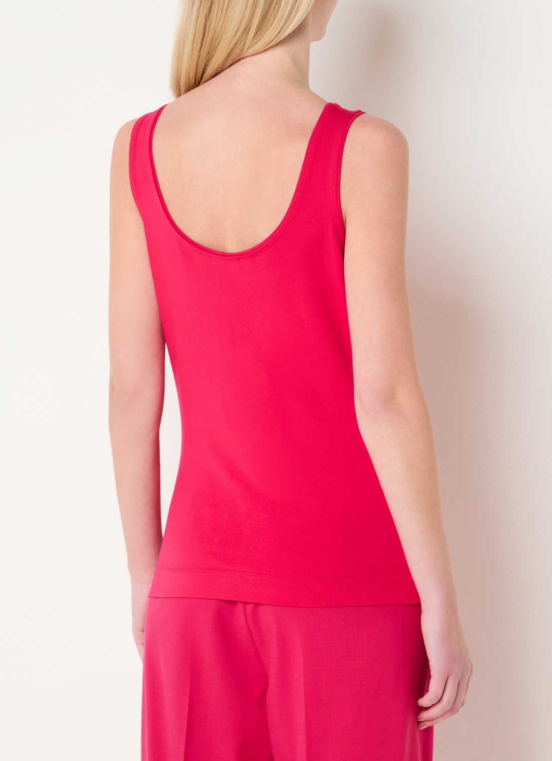 Claudia Sträter Tanktop met ronde hals - achterkant creme