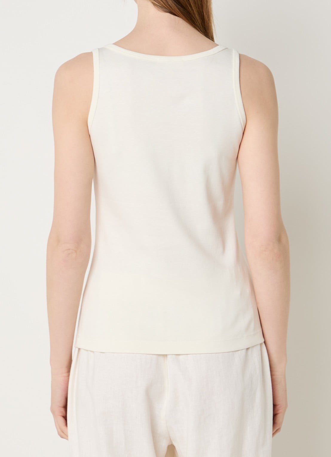 Claudia Sträter Tanktop met ronde hals - achterkant 4 gebroken wit