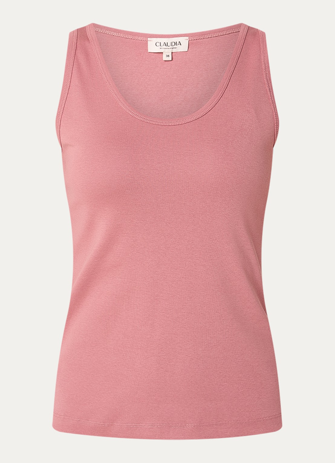 Claudia Sträter Tanktop met ronde hals - voorkant 3 oudroze