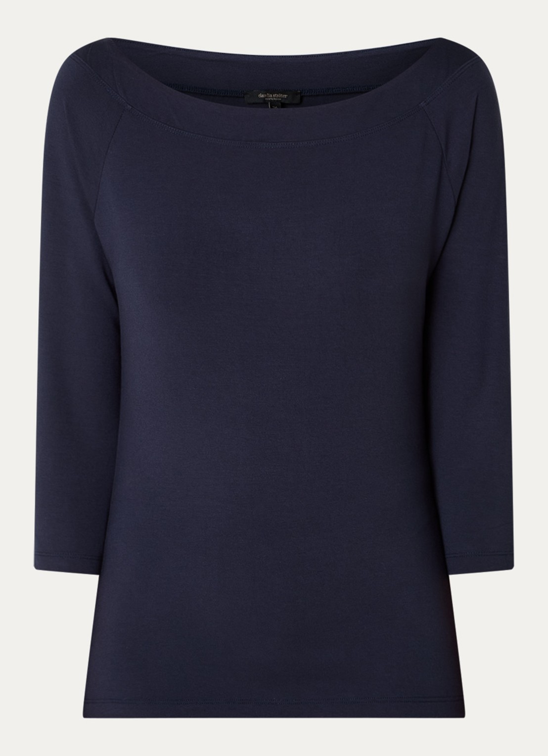 Claudia Sträter Top met boothals - voorkant donkerblauw