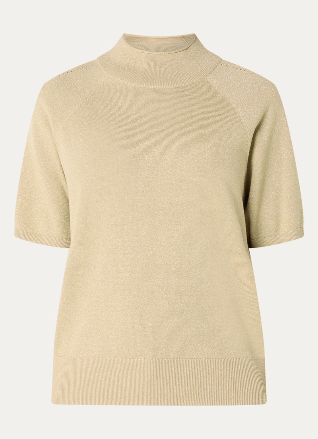 Claudia Sträter Top met metallic finish - voorkant 3 goud