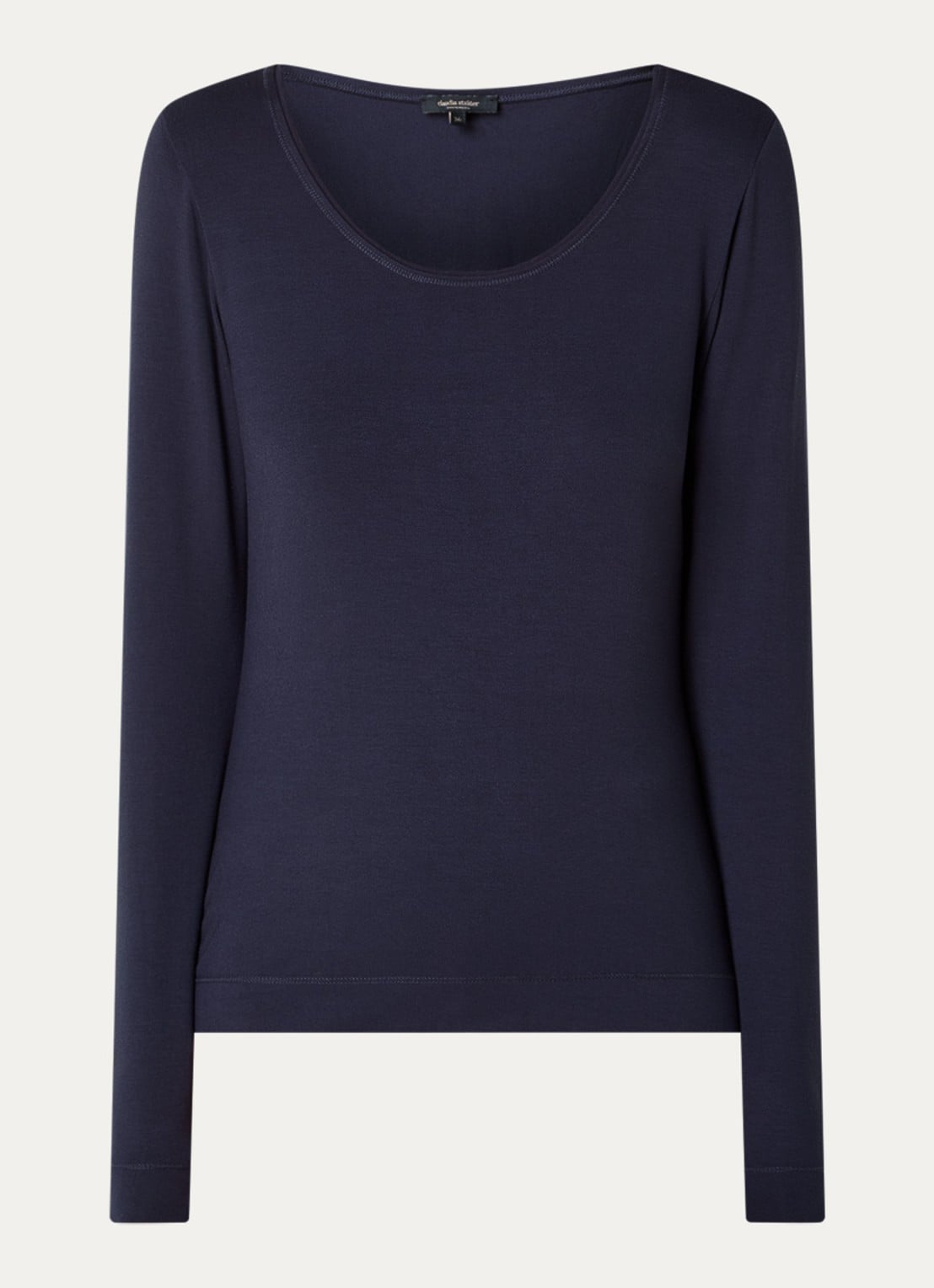 Claudia Sträter Top met ronde hals  - voorkant donkerblauw